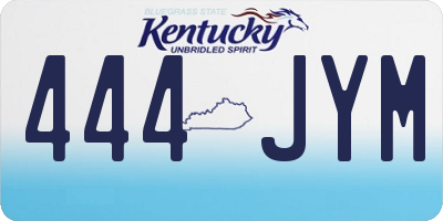 KY license plate 444JYM