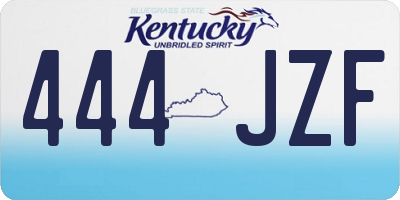 KY license plate 444JZF