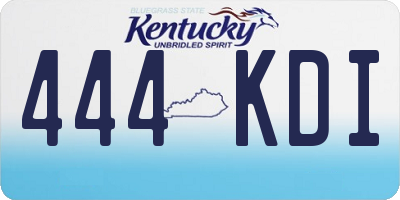 KY license plate 444KDI