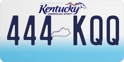 KY license plate 444KQQ
