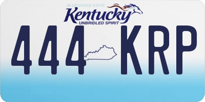 KY license plate 444KRP