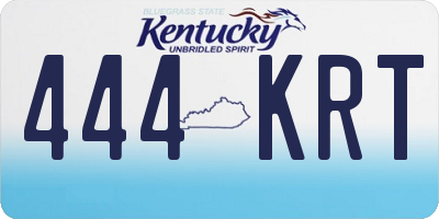KY license plate 444KRT