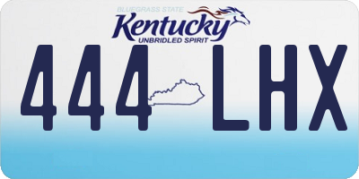 KY license plate 444LHX