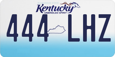 KY license plate 444LHZ