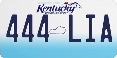 KY license plate 444LIA