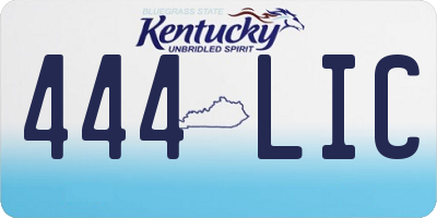 KY license plate 444LIC