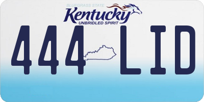 KY license plate 444LID
