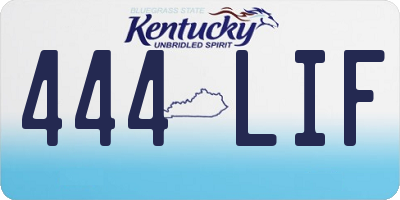 KY license plate 444LIF