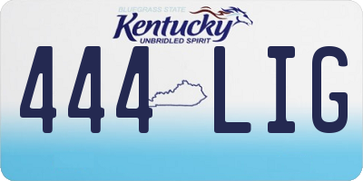 KY license plate 444LIG
