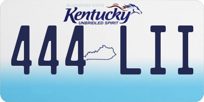 KY license plate 444LII