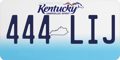 KY license plate 444LIJ