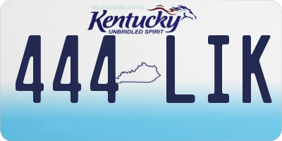 KY license plate 444LIK