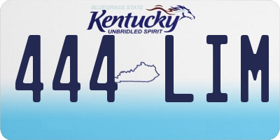 KY license plate 444LIM