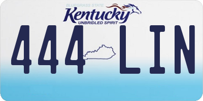 KY license plate 444LIN
