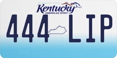 KY license plate 444LIP