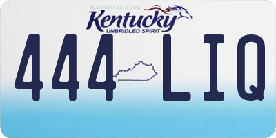 KY license plate 444LIQ