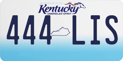 KY license plate 444LIS