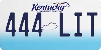KY license plate 444LIT