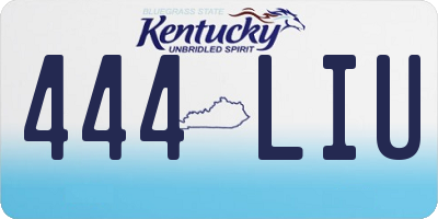 KY license plate 444LIU