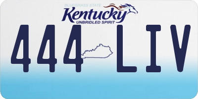KY license plate 444LIV