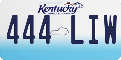 KY license plate 444LIW
