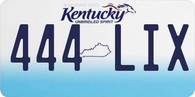 KY license plate 444LIX