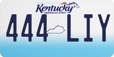 KY license plate 444LIY