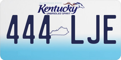 KY license plate 444LJE