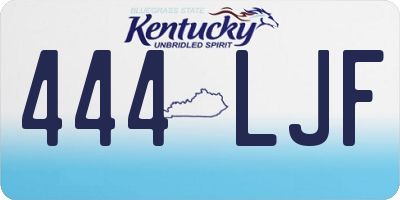 KY license plate 444LJF