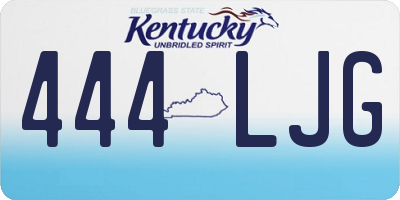 KY license plate 444LJG