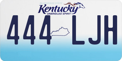 KY license plate 444LJH