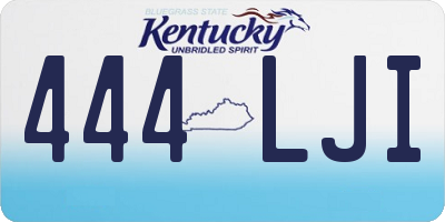 KY license plate 444LJI