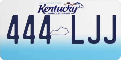 KY license plate 444LJJ