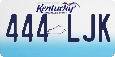 KY license plate 444LJK