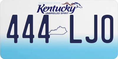 KY license plate 444LJO