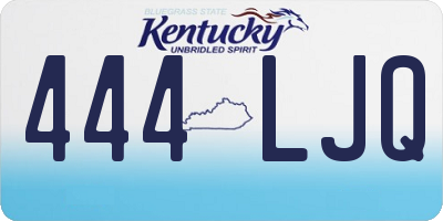 KY license plate 444LJQ