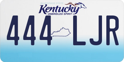 KY license plate 444LJR