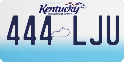KY license plate 444LJU