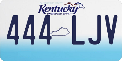 KY license plate 444LJV