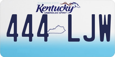 KY license plate 444LJW