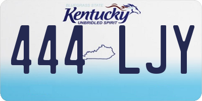 KY license plate 444LJY