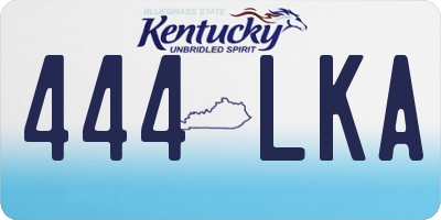 KY license plate 444LKA