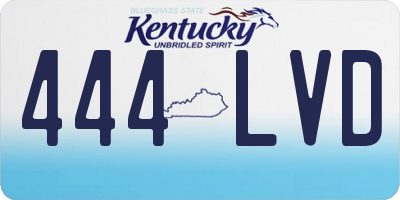 KY license plate 444LVD