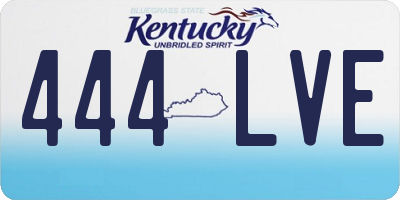 KY license plate 444LVE