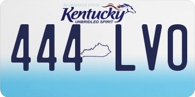 KY license plate 444LVO