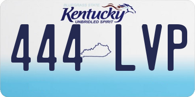 KY license plate 444LVP