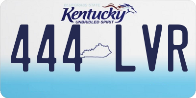 KY license plate 444LVR
