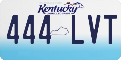 KY license plate 444LVT