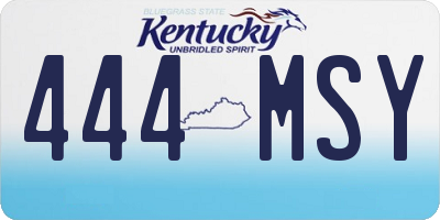 KY license plate 444MSY