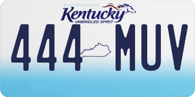 KY license plate 444MUV